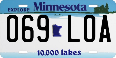 MN license plate 069LOA