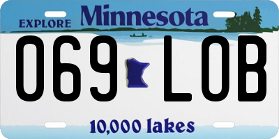 MN license plate 069LOB