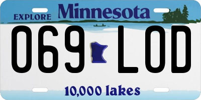 MN license plate 069LOD