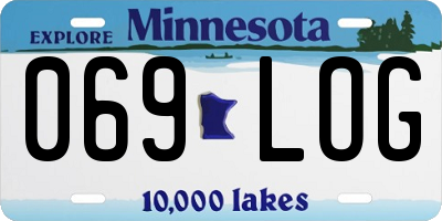 MN license plate 069LOG