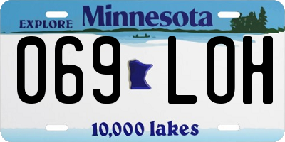 MN license plate 069LOH