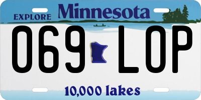 MN license plate 069LOP