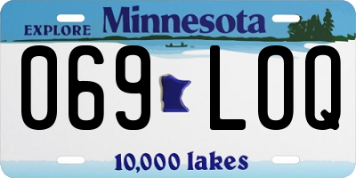 MN license plate 069LOQ