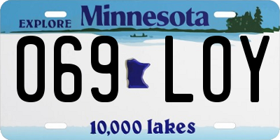 MN license plate 069LOY