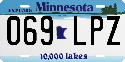 MN license plate 069LPZ