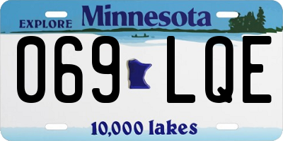 MN license plate 069LQE