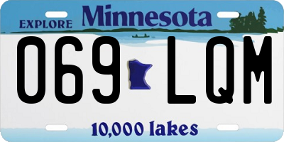 MN license plate 069LQM