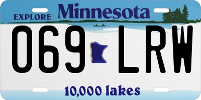 MN license plate 069LRW