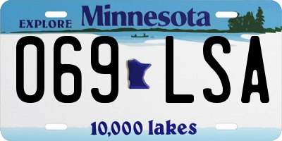 MN license plate 069LSA