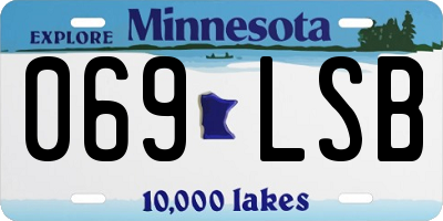 MN license plate 069LSB