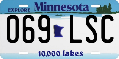 MN license plate 069LSC
