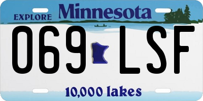 MN license plate 069LSF