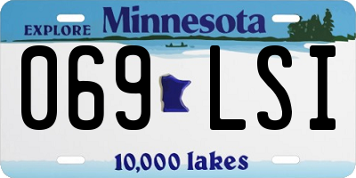 MN license plate 069LSI