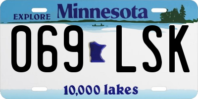 MN license plate 069LSK
