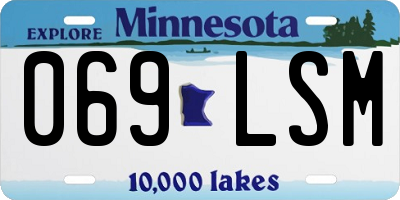 MN license plate 069LSM