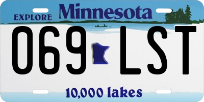 MN license plate 069LST