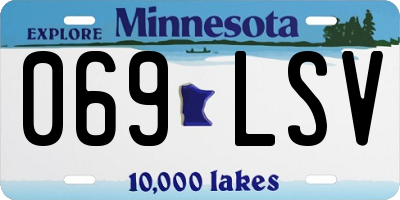 MN license plate 069LSV