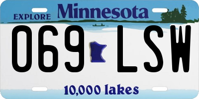 MN license plate 069LSW