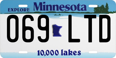 MN license plate 069LTD