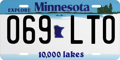 MN license plate 069LTO