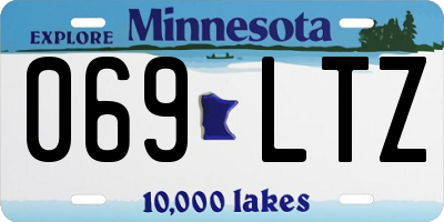 MN license plate 069LTZ