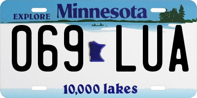 MN license plate 069LUA