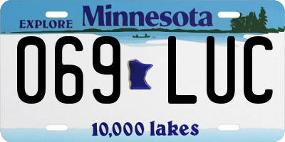 MN license plate 069LUC