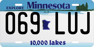 MN license plate 069LUJ
