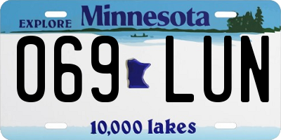 MN license plate 069LUN