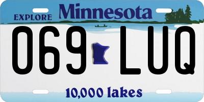 MN license plate 069LUQ