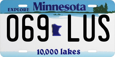 MN license plate 069LUS