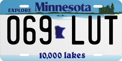 MN license plate 069LUT