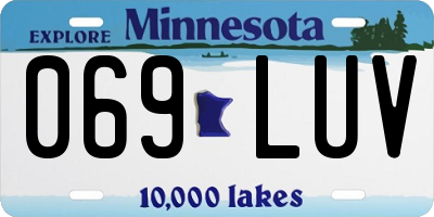 MN license plate 069LUV
