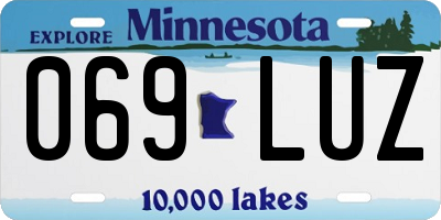 MN license plate 069LUZ