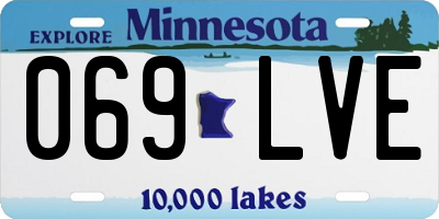 MN license plate 069LVE
