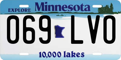 MN license plate 069LVO