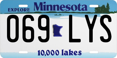 MN license plate 069LYS