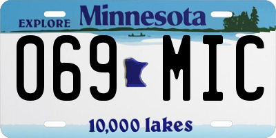 MN license plate 069MIC