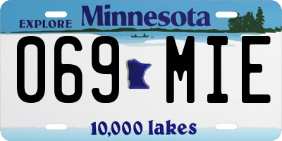 MN license plate 069MIE