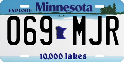 MN license plate 069MJR