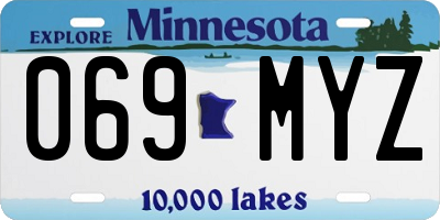 MN license plate 069MYZ
