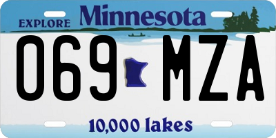 MN license plate 069MZA