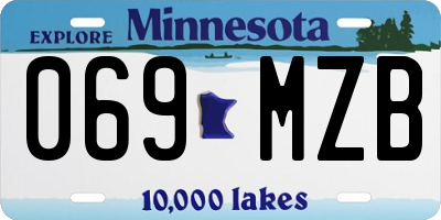 MN license plate 069MZB
