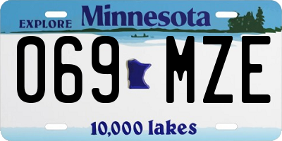 MN license plate 069MZE