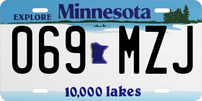 MN license plate 069MZJ