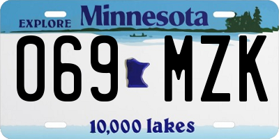 MN license plate 069MZK