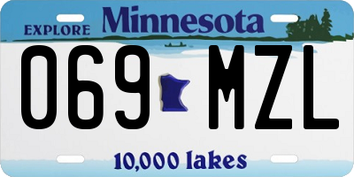 MN license plate 069MZL
