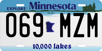MN license plate 069MZM