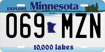 MN license plate 069MZN