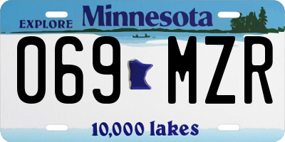 MN license plate 069MZR